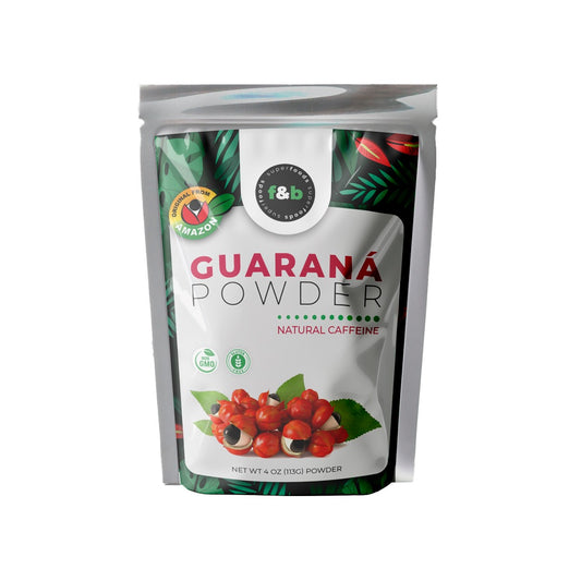 f&b superfoods Guarana Powder - Natural Herbal from Amazon, Vegan,Non-GMO, Gluten Free, Natural Caffeine, Perfect to who Needs to Perform. (4oz)